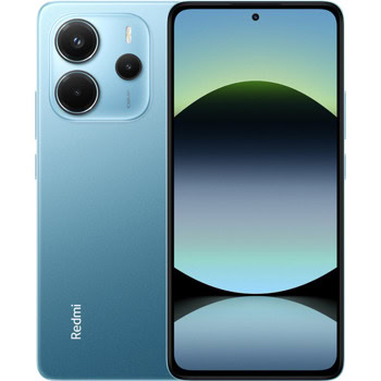 Смартфон Xiaomi Redmi Note 14 (син), поддържа 2 SIM карти, 6.67" (16.94cm) AMOLED 120Hz дисплей, осемядрен Mediatek Helio G99 Ultra 2.2 GHz, 6GB RAM, 128GB Flash памет (+microSD слот), 108 + 2 + 2 + 20 Mpix камера, Android, 196.5g | JAR Computers Xiaomi Redmi Note 14 6/128 Ocean Blue