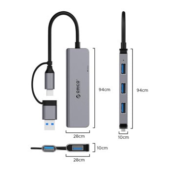 USB хъб Orico YSA5-U3-GY-BP