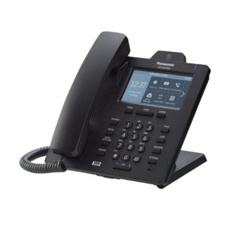 VoIP телефон Panasonic KX-HDV430, 4.3" (10.92 cm) цветен LCD сензорен дисплей, Bluetooth 2.1, 16 линии, PoE, 2x LAN1000, HD Voice, връзка с IP камера, черен image