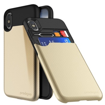 Калъф за Apple iPhone XS/X, хибриден, Prodigee Undercover, скрито отделение, златист | JAR Computers Prodigee Undercover IPH8-UNRCWR-GLD