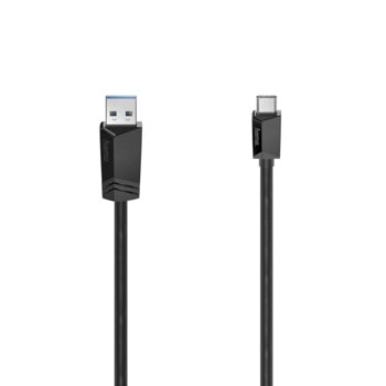 Кабел Hama 200650, от USB A(м) към USB C(м), 0.25m, черен image