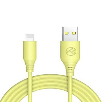 Кабел Tellur TLL155397, от USB A(м) към Lightning(м), 1m, жълт | JAR Computers Tellur TLL155397