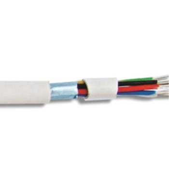Кабел за аларма 6CQR, 6 жилен(0.22mm), екраниран, Ø 5.6mm, ролка 100m, бял | JAR Computers Кабел за аларма 6CQR