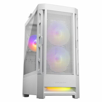 Кутия Cougar Gaming DUOFACE RGB, Mini ITX/Micro ATX/ATX, 2x USB 3.0, прозорец, 2x 140 mm/1x 120 mm вентилатора ARGB, бяла, без захранване | JAR Computers Cougar Gaming DUOFACE RGB (White) CGR-5ZD1W-RGB