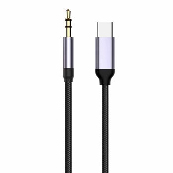 Кабел DeTech, от USB-C(м) към Jack 3.5mm(м), 1m, черен | JAR Computers DeTech USB-C(м) to Jack 3.5mm(м) 18391