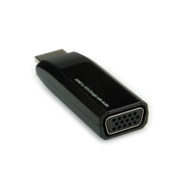 Конвертор ROLINE 12.03.3117, от HDMI(м) към VGA(F), черен | JAR Computers ROLINE 12.03.3117 HDMI към VGA конвертор,