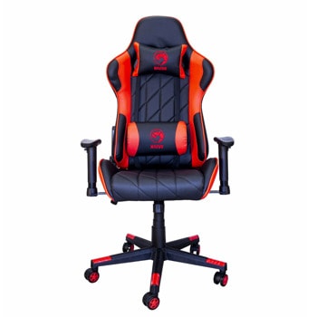 Геймърски стол Marvo Gaming Chair CH-38, до 150kg, 100 mm газов амортисьор, черен/червен image
