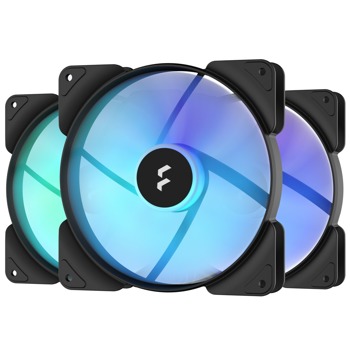 Вентилатори 120mm, Fractal Design Aspect 12 RGB Black 3X (FD-F-AS1-1206), 3-pin, 1200 rpm, 3 броя | JAR Computers Fractal Design FD-F-AS1-1206