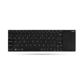 Клавиатура Rapoo E2710, безжична 2.4Ghz, тъчпад, черна, USB | JAR Computers Rapoo E2710 Black