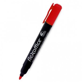 Перманентен маркер FlexOffice PM03 червен