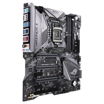 Дънна платка Asus ROG Maximus X Apex, Z370, LGA1151, DDR4, PCI-E(DP&HDMI)(SLI&CFX), 4x SATA 6Gb/s, 1x ROG DIMM.2 екстеншън слот, 1x USB 3.1 Type C, 6x USB 3.1 Gen1, Asus Aura RGB подсветка, E-ATX | JAR Computers Asus ROG MAXIMUS X APEX