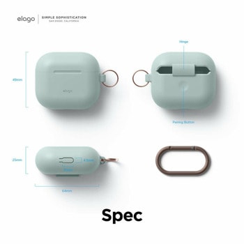 Silicone Hang Case за Apple AirPods 3 зелен