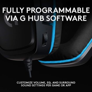 Гейминг слушалки Logitech G432 - 7.1 Surround Нару