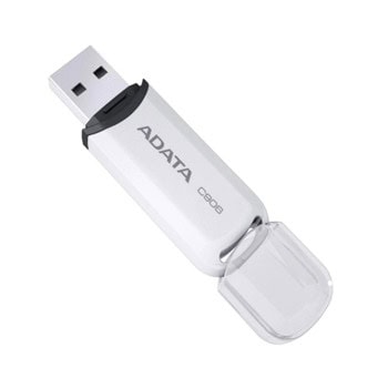 Памет 64GB USB Flash Drive, A-Data C906, USB 2.0, бяла | JAR Computers ADATA C906 64GB USB 2.0 White