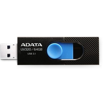 Памет 64GB USB Flash Drive, A-Data UV320, USB 3.1, черна | JAR Computers A-Data AUV320-64G-RBKBL