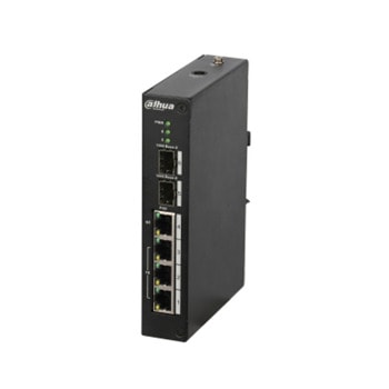 Суич Dahua PFS4206-4P-120, 1000Mbps, 6 порта, 3x 10/100/1000 POE, 1x SFP 100/1000, 1x 10/100/1000 Mbps | JAR Computers Dahua PFS4206-4P-120