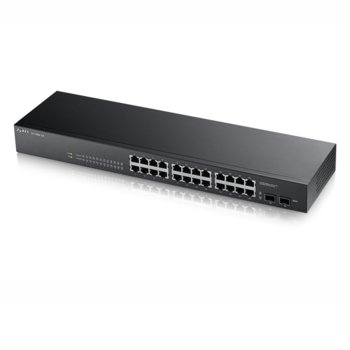 Суич ZyXEL GS1900-24, 1000Mbps, 24 порта, 24x 10/100/1000 BASE-T, 2x SFP | JAR Computers ZyXEL GS1900-24 GS1900-24-EU0101F