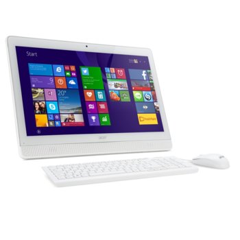 Настолен компютър 19.5" (49.53 cm) Acer Aspire Z1 AZ1-612 (DQ.B2QEX.001), HD+ LED Display, четири-ядрен Intel Pentium N3700 1.6/2.4GHz, 4GB DDR3L RAM, 1TB HDD, USB 3.0, Wi-Fi & Bluethooth, клавиатура и мишка, Free DOS | JAR Computers Acer Aspire Z1 AZ1-612 DQ.B2QEX.001