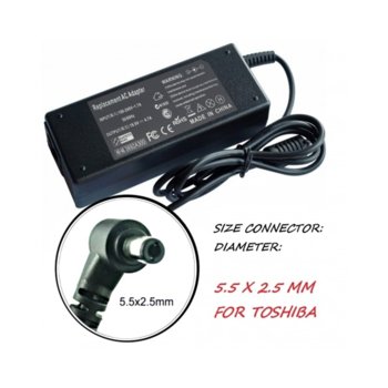 Захранване (заместител) за лаптопи Asus/Toshiba, YDS90, 19V, 4.7A, 90W, 5.5 x 2.5, 90° конектор | JAR Computers YDS90 220V-90W 19V