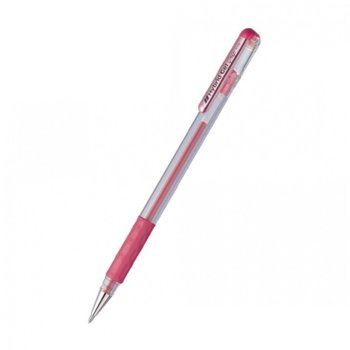 Ролер Pentel Hybrid METAL K118M, дебелина на писане 0.8mm, цвят на писане червен | JAR Computers РОЛЕР PENTEL HYBRID METAL K118M ЧЕРВЕН