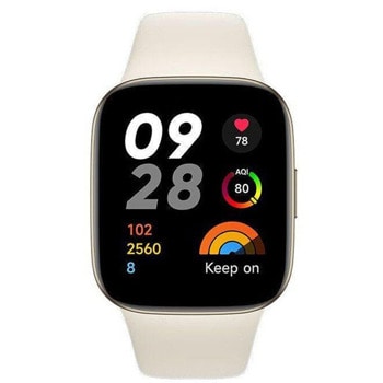 Смарт часовник Xiaomi Redmi Watch 3, 1.75" (4.45cm), AMOLED дисплей, 5АТМ, Bluetooth, до 12 дни живот на батерията, сърдечен ритъм, 5АТМ водоустойчивост, слонова кост | JAR Computers Смарт часовник Xiaomi Redmi Watch 3 сл. кост