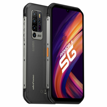 Смартфон Ulefone Armor 11 5G (черен), поддържа 2 SIM карти, 6.1" (15.49cm) LCD дисплей, осемядрен MediaTek Dimensity 800 2.0GHz, 8GB RAM, 256GB Flash памет, 48.0 + 13.0 + 20.0 + 2.0 + 2.0 & 16 Mpix камери, Android, 295g | JAR Computers Ulefone Armor 11 5G 8/256GB Black 6937748734895