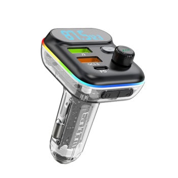 FM Трансмитер Earldom ET-M80, от 87.5 до 108.0MHz, QC 3.0, Bluetooth, 2x USB-A, 1x USB-C, слот за microSD карта, черен | JAR Computers FM Трансмитер Earldom ET-M80