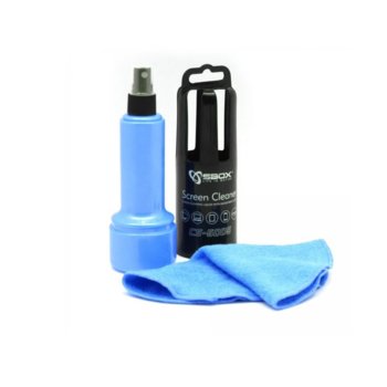 Спрей за почистване на техника, Sbox CS-5005B, 150ml, с микрофибърна кърпа, син image