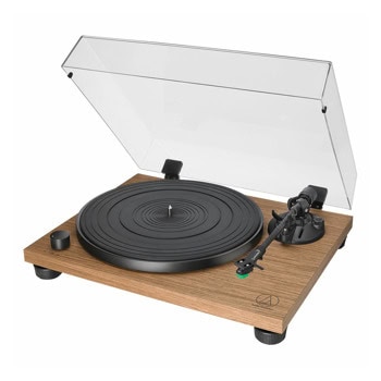 Грамофон Audio-Technica AT-LPW40WN, 33-1/3/45 об/мин, ремъчно задвижване, кафяв | JAR Computers Грамофон Audio-Technica AT-LPW40WN