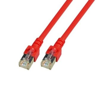 Пач кабел Cat.5e 0.5m SFTP червен