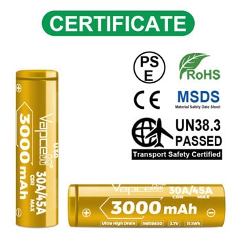 Vapcell 18650 U30 3000mAh 30A d-28-42-4134