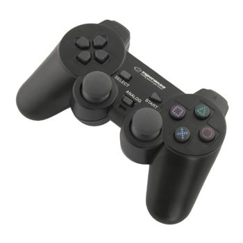 Геймпад Esperanza Corsair, USB, за PC/PS3/PS2, черен | JAR Computers Геймпад Esperanza Corsair Black EGG106B
