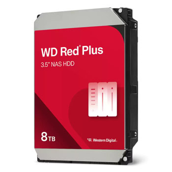 Твърд диск 8TB WD Red Plus (WD80EFPX), SATA 6Gb/s, 5640rpm, 256MB кеш, 3.5" (8.89cm) | JAR Computers Western Digital Red Plus 8TB WD80EFPX