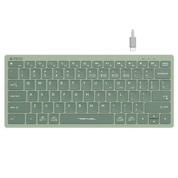 Клавиатура A4tech FBX51C FStyler Matcha green, безжична, Bluetooth/Wireless, бутони с нисък профил, свързване едновременно с до 4 устройства, кирилизирана, зелена image