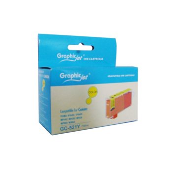 Мастило за Canon PIXMA iP4600/MP630 - Yellow - Неоригинална - Graphic Jet | JAR Computers Canon (ir cli521yw 3507) Yellow Graphic Jet