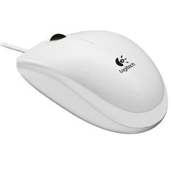 Мишка Logitech B100, оптична (800 dpi), USB, бяла | JAR Computers Logitech B100 White 3102247