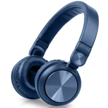 Слушалки Muse M-276 MSE00130, безжични, микрофон, Bluetooth, 3.5mm кабел, сини | JAR Computers MUSE M-276 MSE00130