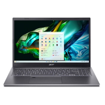 Лаптоп Acer Aspire 5 A515-58M-59XH (NX.KPAEX.002)(сив), десетядрен Intel Core i5-1335U 1.3/4.6GHz, 15.6" (39.62cm) QHD Anti-Glare дисплей, (HDMI), 16GB LPDDR5, 512GB SSD NVMe, 2x USB 3.2 Gen 1, No OS, 1.75kg | JAR Computers Acer Aspire 5 A515-58M-59XH NX.KPAEX.002