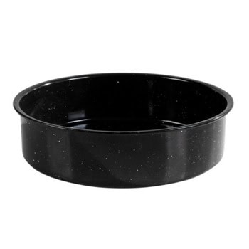 Тава за печене Rosberg R51222JR24, 24 cm диаметър, емайлирана стомана, незалепващо покритие, черна | JAR Computers Rosberg R51222JR24