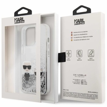 Karl Lagerfeld Liquid Glitter Karl & Choupete Case