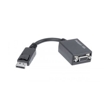 Преходник DeTech, DisplayPort(м) към VGA(ж), черен | JAR Computers DeTech DisplayPort(м) към VGA(ж)