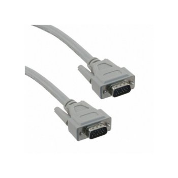 Кабел DeTech, VGA(м) към VGA(м), 50м, сив | JAR Computers DeTech VGA(м) към VGA(м) 50м 18244