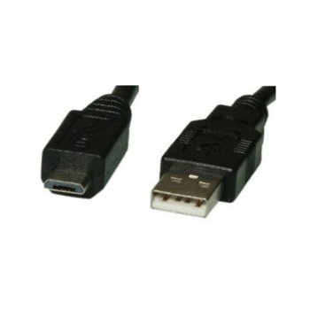 Кабел DeTech, USB A(м) към USB Micro B(м), 1m, черен image