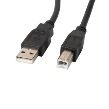 Кабел Lanberg CA-USBA-10CC-0018-BK, USB Type A(м) към USB Type B(м), 1.8m, черен image