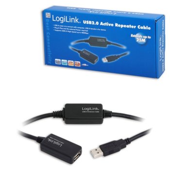 LogiLink USB A(м) към USB А(ж) 25m UA0147