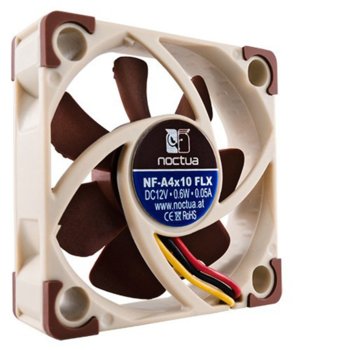 Вентилатор 40x40x10, Noctua NF-A4x10-5V, 3-пинов, 4500 rpm | JAR Computers Noctua NF-A4x10-5V