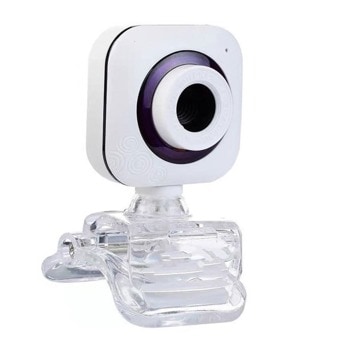 Уеб камера Kisonli PC-1, микрофон, 640x480 / 30fps, автоматичен баланс на бялото, USB, бяла image