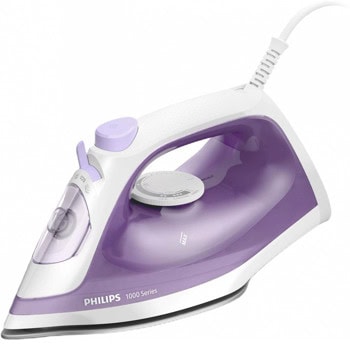 Парна ютия Philips DST1020/30, 20 г/мин непрекъсната пара, 90 г/мин парен удар, 250 мл. резервоар, незалепващо покритие, 1800W, лилава | JAR Computers Ютия Philips DST1020/30
