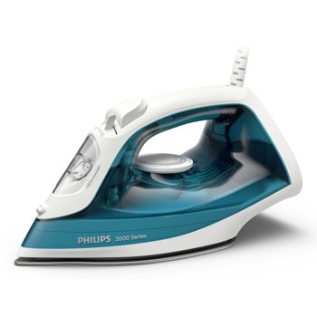 Парна ютия Philips DST2010/90, 25 г/мин непрекъсната пара, 100 г/мин парен удар, 250 мл. резервоар, 4 настройки на парата, Calc Clean, 2000W, синьо-бяла | JAR Computers Philips DST2010/90