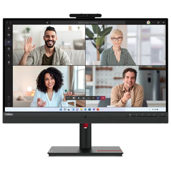Монитор Lenovo ThinkVision T27hv-30 (63D6UAT3EU), 27" (68.58cm) IPS панел, 75Hz, QHD, 4ms, 300cd/m2, DisplayPort, HDMI, USB-C, 5Mpix камера | JAR Computers Lenovo ThinkVision T27hv-30 63D6UAT3EU